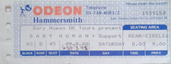 London Hammersmith Ticket 1991
